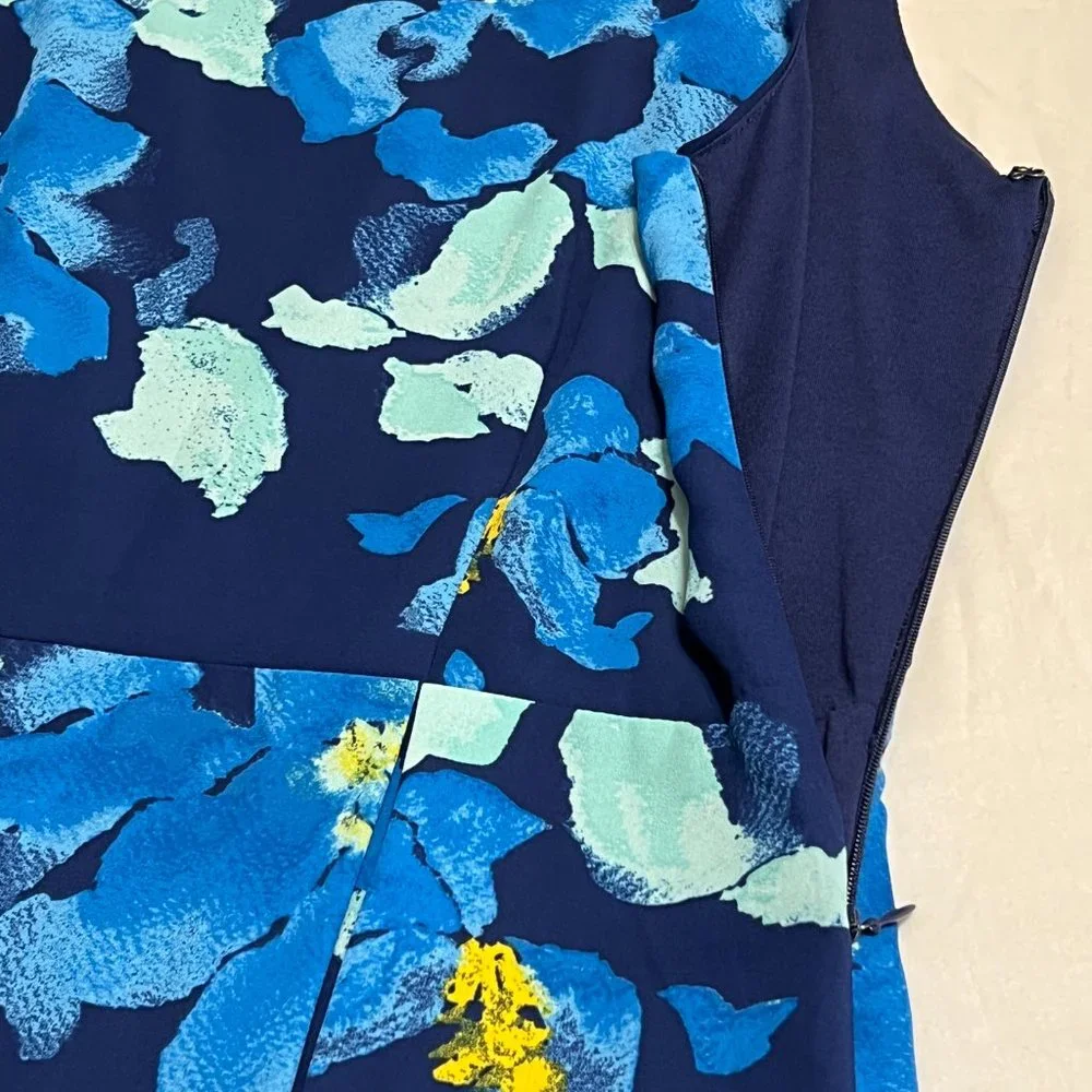 Charming Charlie Women's Dress Floral Sleeveless Pleat Shirt Size L Knee Length - Picture 6 of 9
